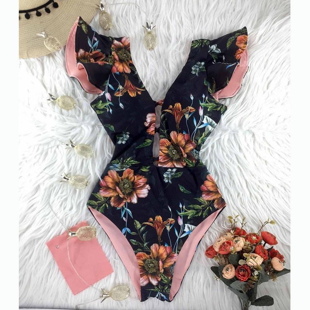 Fresh Petals Fairycore Cottagecore Princesscore One Piece Swimwear - Starlight Fair