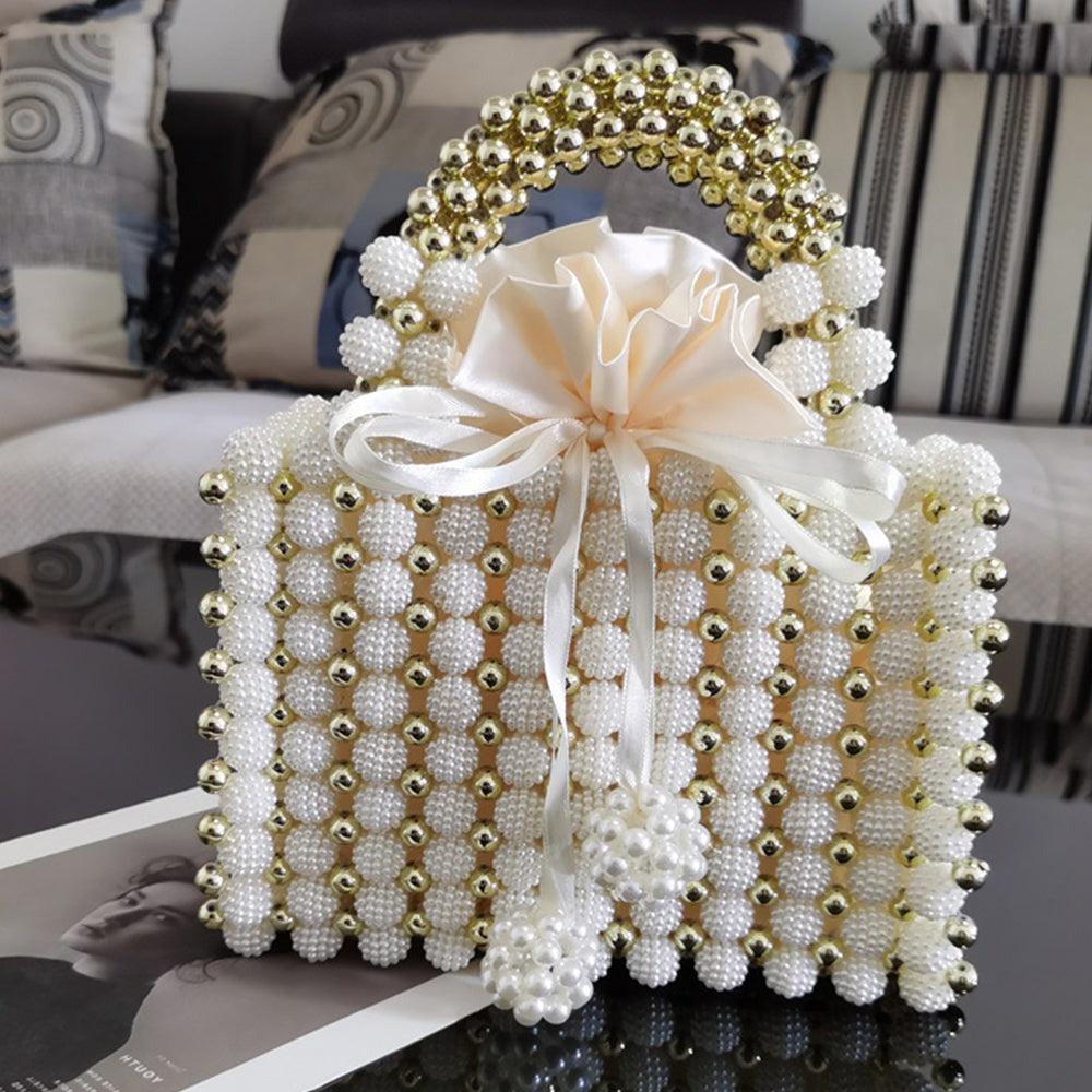 Luxury Woven Pearls Bag