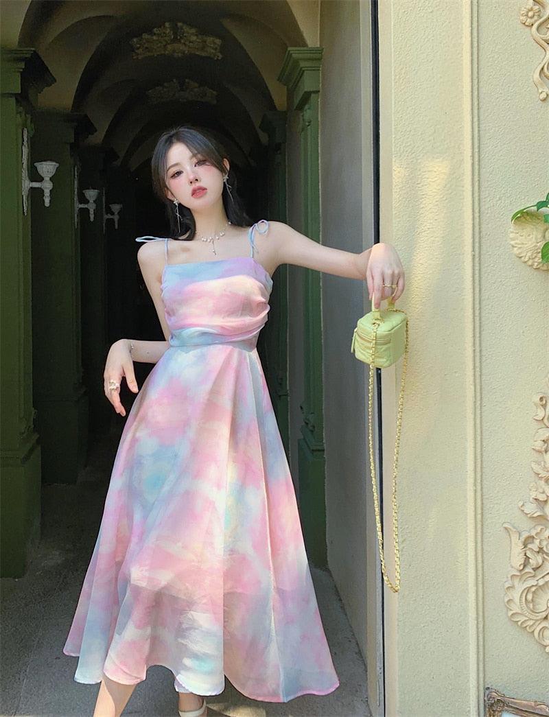 Rainbow Door to Dreamland Fairycore Princesscore Dress - Starlight Fair