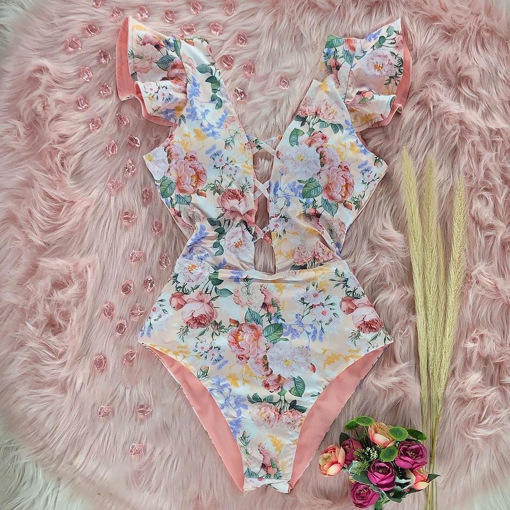 Fresh Petals Fairycore Cottagecore Princesscore One Piece Swimwear - Starlight Fair