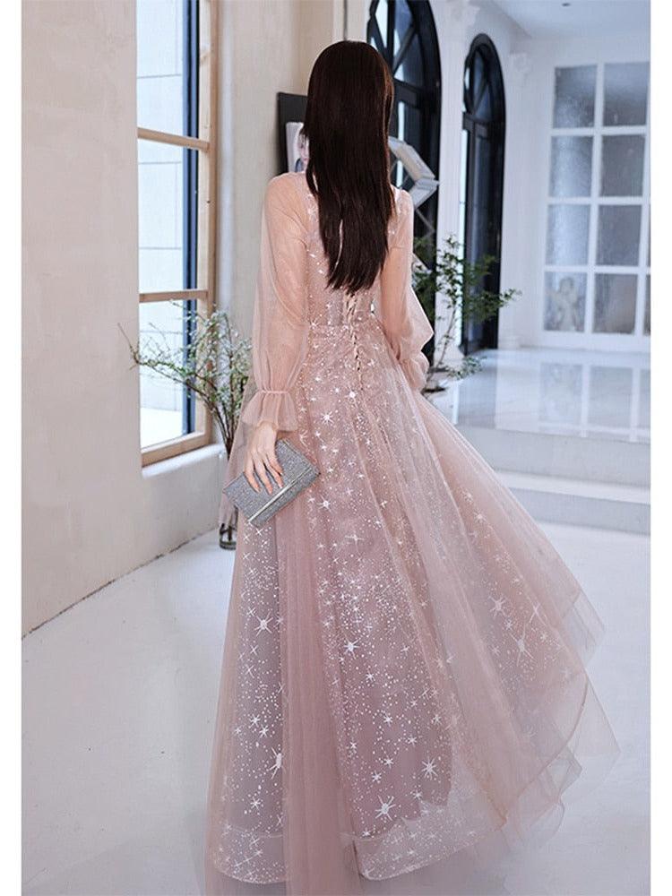 Girl in the Starshower Fairycore Cottagecore Princesscore Formal Prom Dress - Starlight Fair