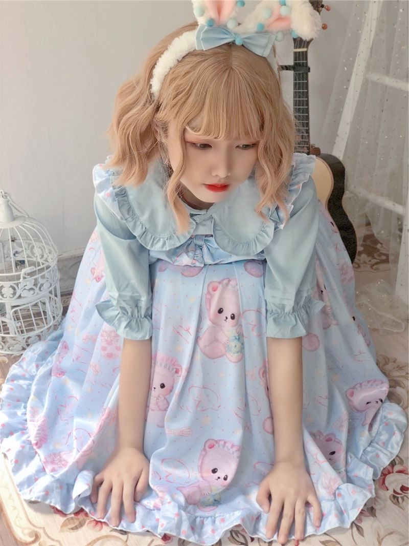Baby Bear's Perfect Porridge Cottagecore Fairycore Princesscore Coquette Cutecore Kawaii Dress