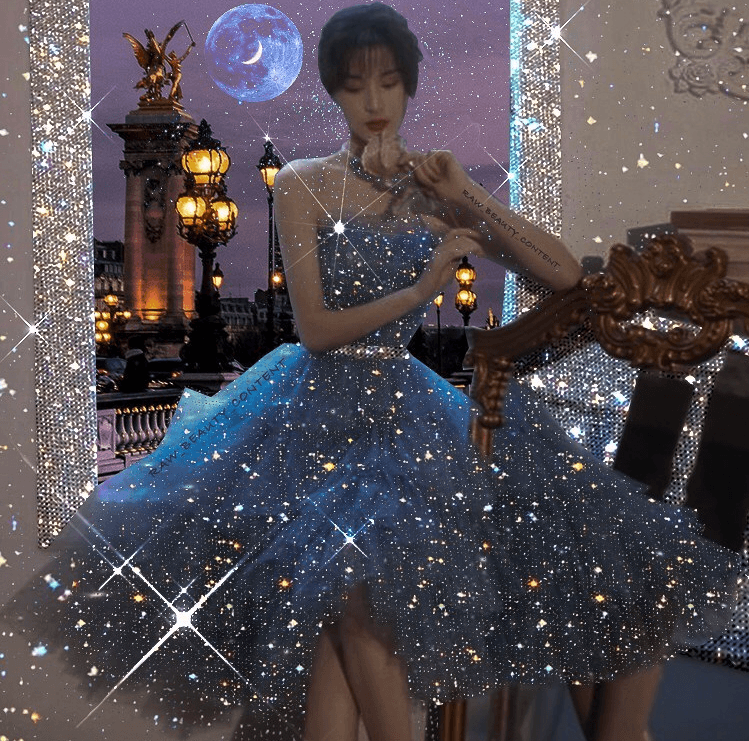 Sentimental Celestial Fairycore Princesscore Formal Prom Dress