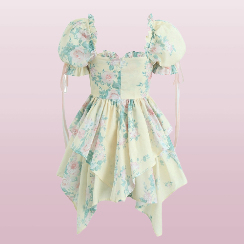 Emelia's Ivy Rose-Covered Cupcake Shoppe Cottagecore Princesscore Fairycore Coquette Kawaii Dress