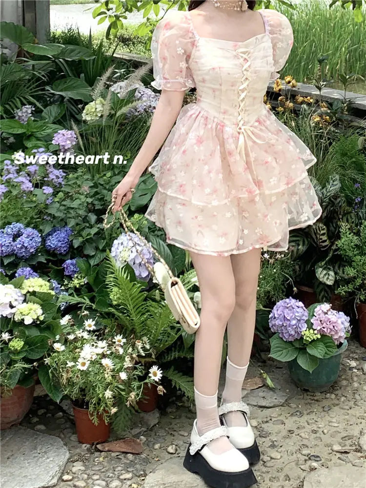 Adorable Rosebud Fairycore Cottagecore Princesscore Angelcore Soft Girl  Coquette Dress