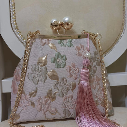 A Mermaid's Prismatic Pearl and Sea Rose Birthday Cake Pink                  Mini Clutch Bag Mermaidcore Kawaii Academia Y2K Cottagecore Coquette Fairycore Dollette Princesscore