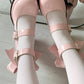 Dollhouse Ribbons Pink              Heels Mary Janes Shoes Kawaii Academia Y2K Cottagecore Coquette Fairycore Dollette Princesscore