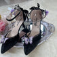 A Pair of Solemn Sweet Berry Licorice Butterflies      Goth           Heels Mary Janes Shoes Dark Academia Kawaii Academia Y2K Cottagecore Coquette Fairycore Dollette Princesscore