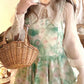 Emeralds, Rose Quartz, and Lace Cottagecore Princesscore Fairycore Coquette Kawaii Dress