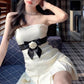 French Vanilla Icing Rose Cottagecore Princesscore Fairycore Coquette Gothic Kawaii Dress