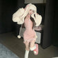 Sugar and Snow Bunnies Cottagecore Fairycore Princesscore Coquette Kawaii Dress with Optional Hoodie Sweater Top Set
