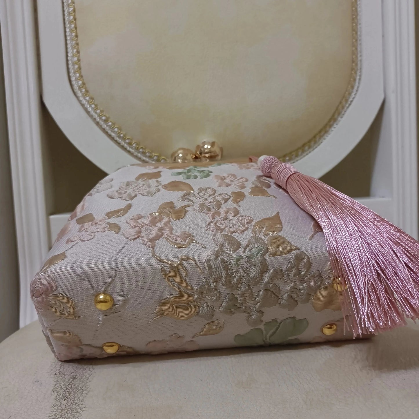 A Mermaid's Prismatic Pearl and Sea Rose Birthday Cake Pink                  Mini Clutch Bag Mermaidcore Kawaii Academia Y2K Cottagecore Coquette Fairycore Dollette Princesscore