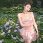 Glimmering Rosy Pink Fairy Pond Cottagecore Princesscore Fairycore Coquette Soft Girl Kawaii Dress