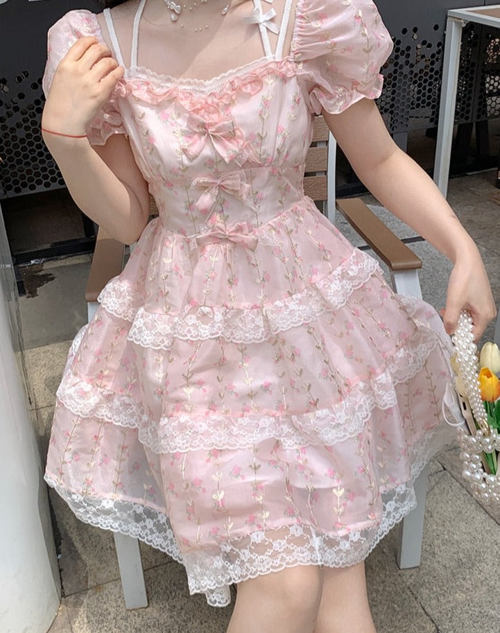 Rosali Marie Cottagecore Princesscore Fairycore Coquette Kawaii Dress