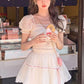 Staci Delilah Lou Cottagecore Fairycore Princesscore Coquette Kawaii Complete Top and Skirt Bottoms Dress Set