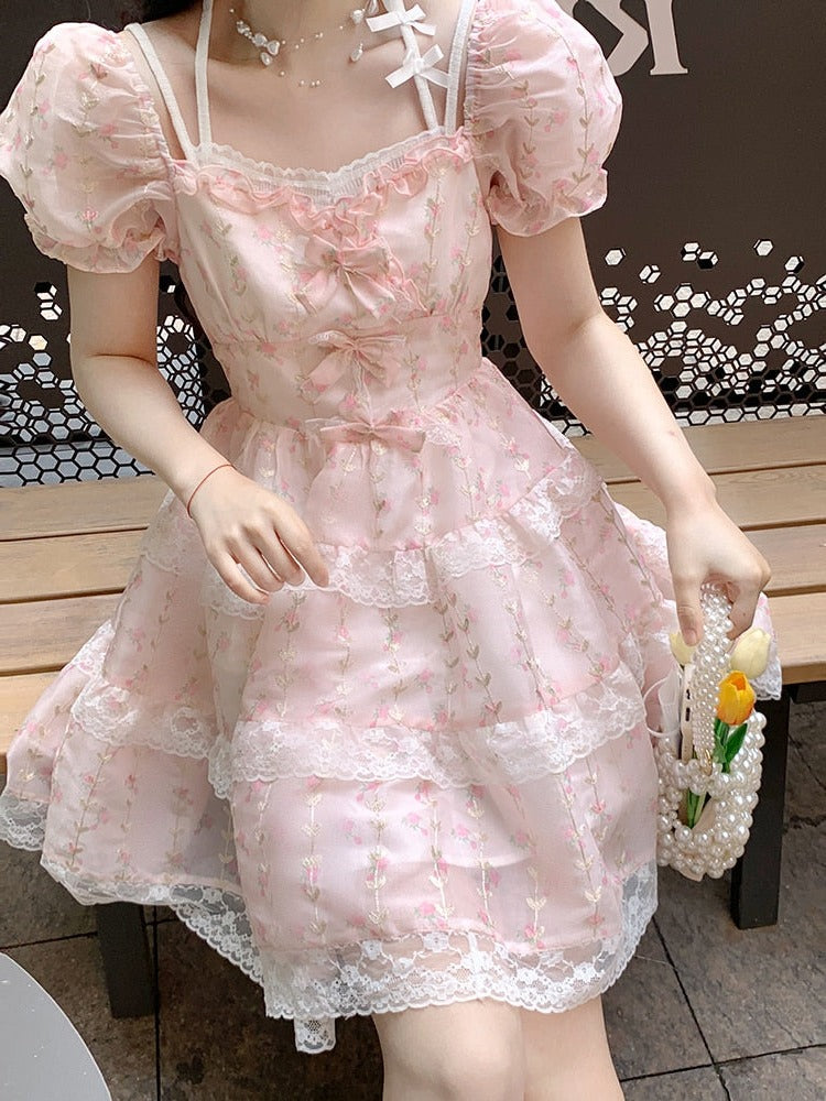 Rosali Marie Cottagecore Princesscore Fairycore Coquette Kawaii Dress