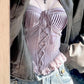 Lavender Wisteria Vine Wood Nymph              Corset Top Kawaii Academia Y2K Cottagecore Coquette Fairycore Dollette Princesscore