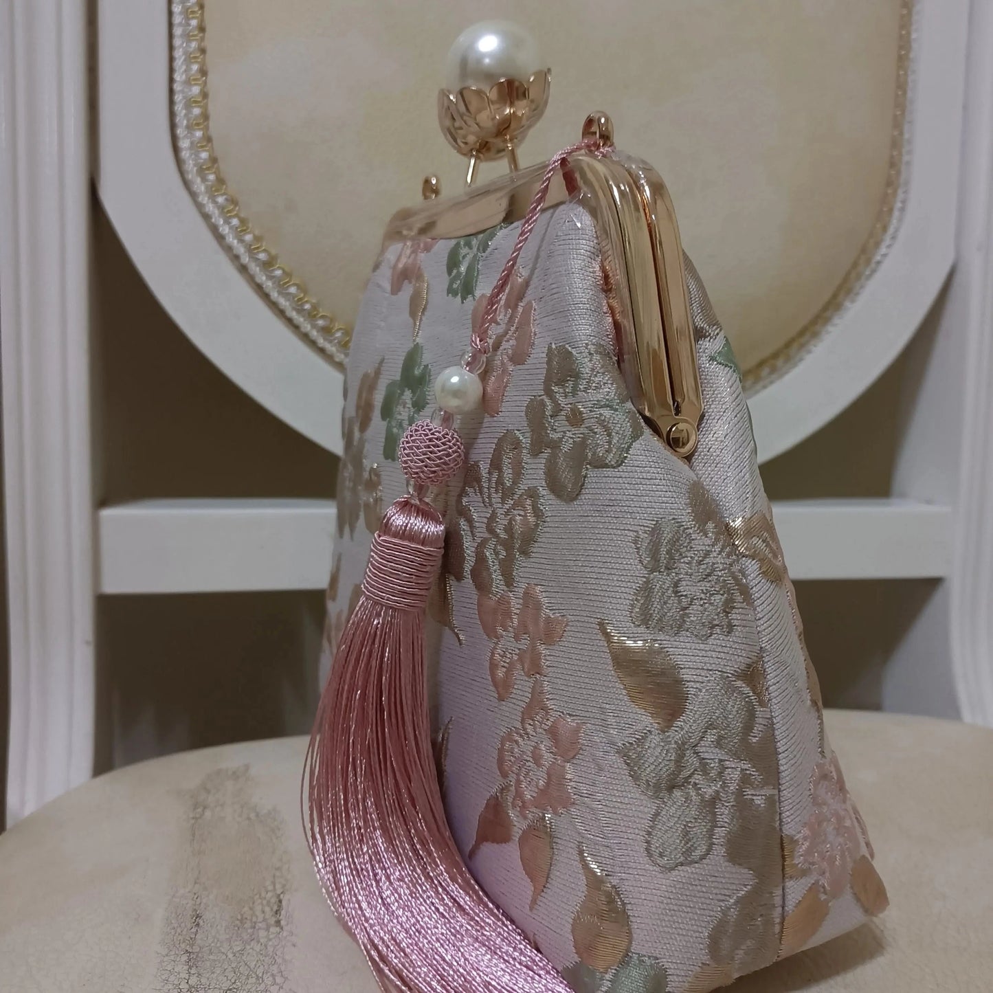 A Mermaid's Prismatic Pearl and Sea Rose Birthday Cake Pink                  Mini Clutch Bag Mermaidcore Kawaii Academia Y2K Cottagecore Coquette Fairycore Dollette Princesscore