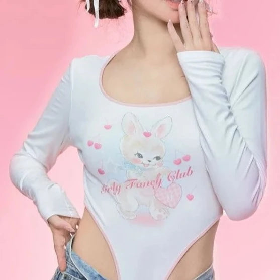 Miss Bunny and the Wild Cherry Orchard Cottagecore Princesscore Fairycore Coquette Soft Girl Kawaii Top