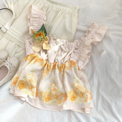 Princesscore Lace Ruffle Bloomer Shorts Girly Kawaii Fashion