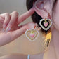 Sunny Rosebud and Pearl-Strewn Valentine              Earrings Mermaidcore Kawaii Academia Y2K Cottagecore Coquette Fairycore Dollette Princesscore