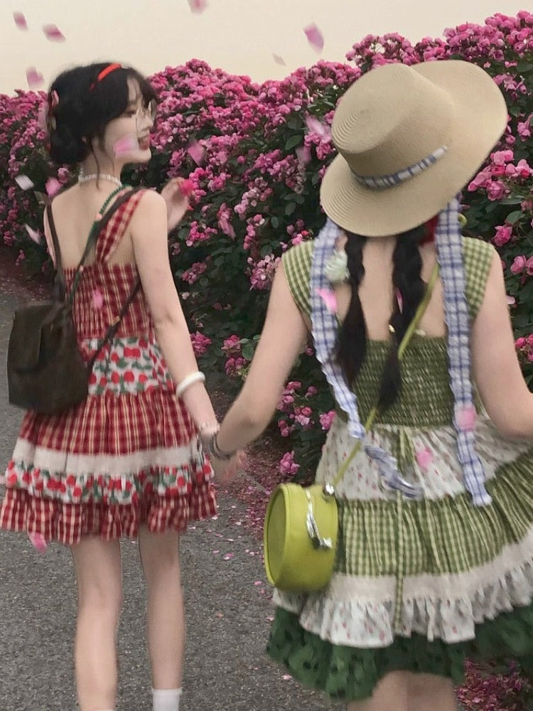 The Two Cherry Fairies Cottagecore Fairycore Princesscore Coquette Kawaii Dress