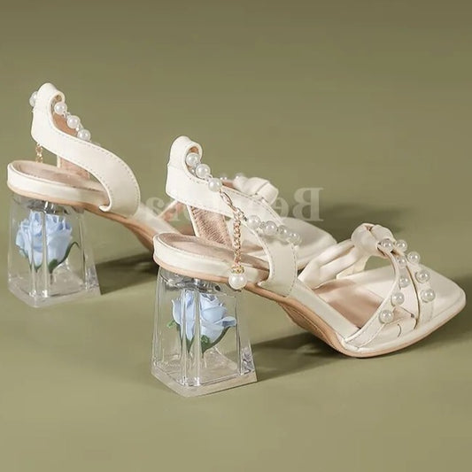 The Rose Gardener's Dawnlit Princess Cottagecore Fairycore Angelcore Coquette Kawaii Heels Shoes