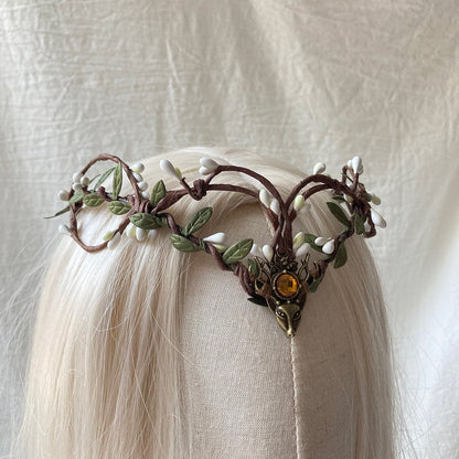 Boughs of the Enchanted Elven Forest Cottagecore Princesscore Fairycore Coquette Gothic Kawaii Tiara Hair Accessory