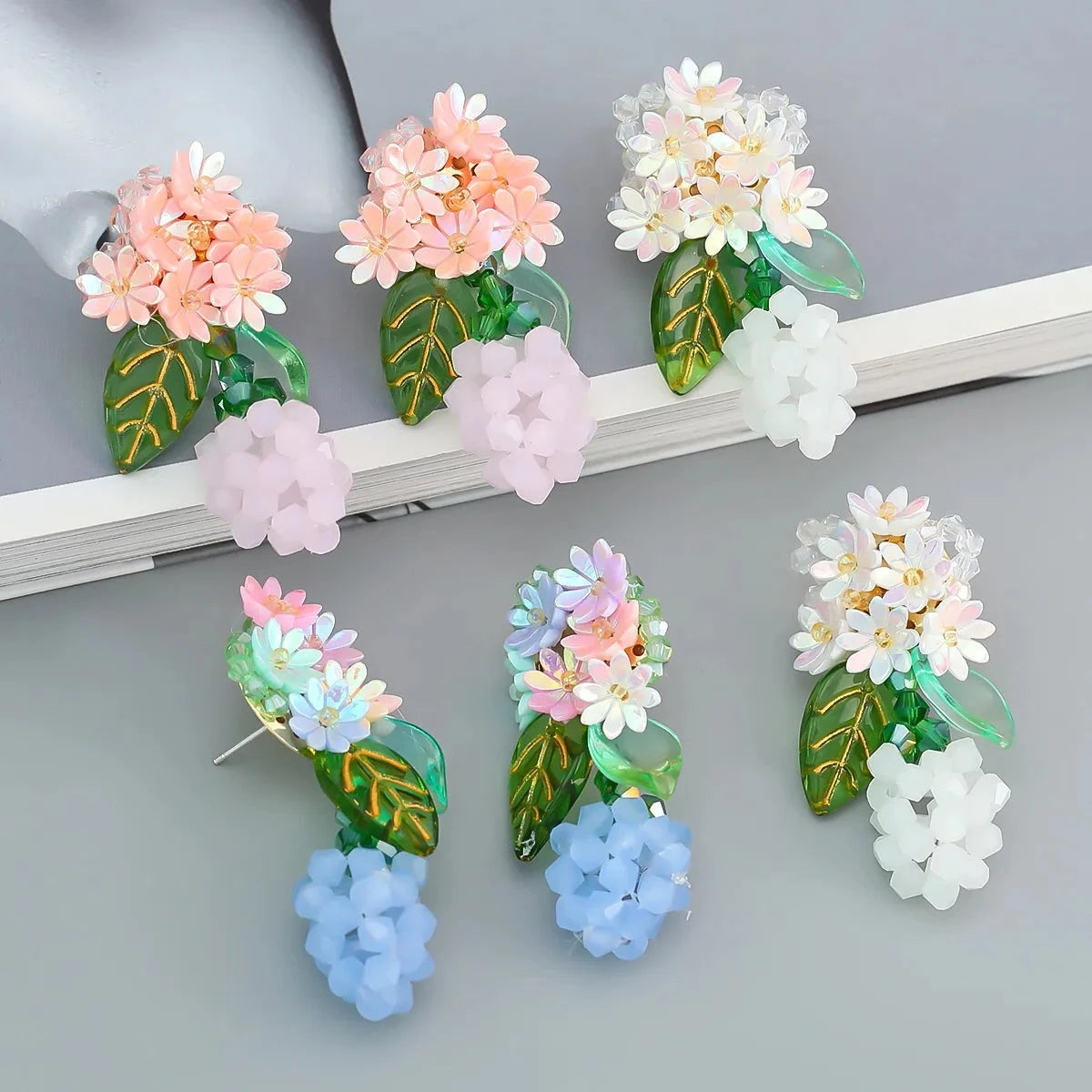 Genuine Silver Pinned Enchanted Floret Hydrangea Blooms Cottagecore Princesscore Fairycore Coquette Kawaii Earrings
