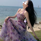 Purple Sea Roses Cottagecore Princesscore Fairycore Coquette Kawaii Dress