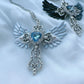 Alight on Angel Wings Cottagecore Princesscore Fairycore Coquette Angelcore Gothic Kawaii Cross Necklace