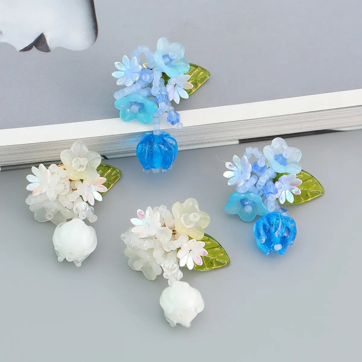 Genuine Silver Pinned Enchanted Floret Hydrangea Blooms Cottagecore Princesscore Fairycore Coquette Kawaii Earrings
