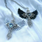 Alight on Angel Wings Cottagecore Princesscore Fairycore Coquette Angelcore Gothic Kawaii Cross Necklace