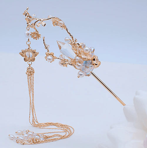 Treasures of Wintery Spring Fairycore Princesscore Hair Stick Accessory - Starlight Fair