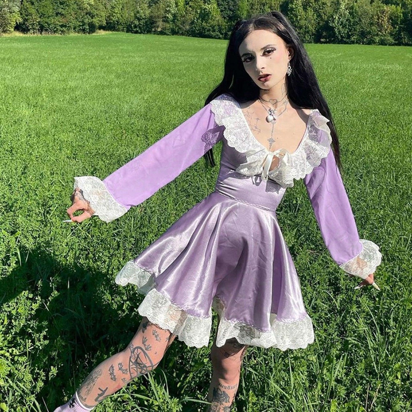 Violette Fairycore Cottagecore Princesscore Dress - Starlight Fair