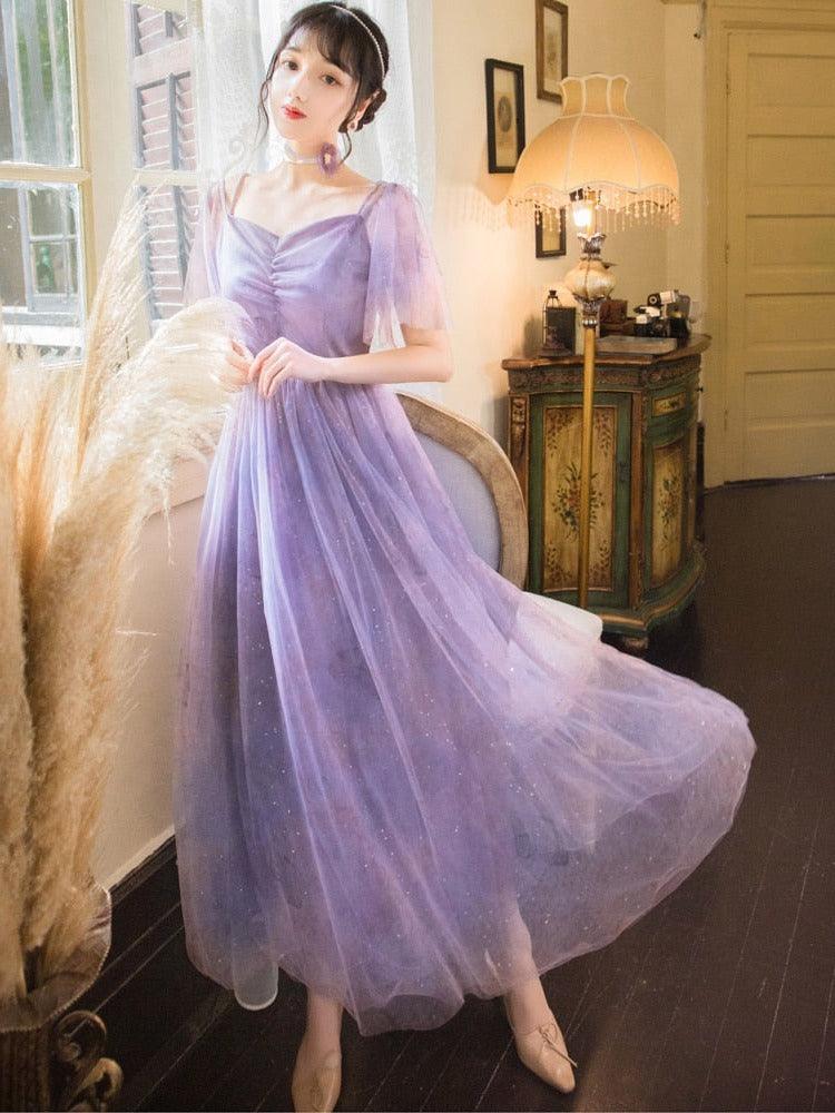 Fae of the Aurora Borealis Fairycore Cottagecore Princesscore Dress - Starlight Fair