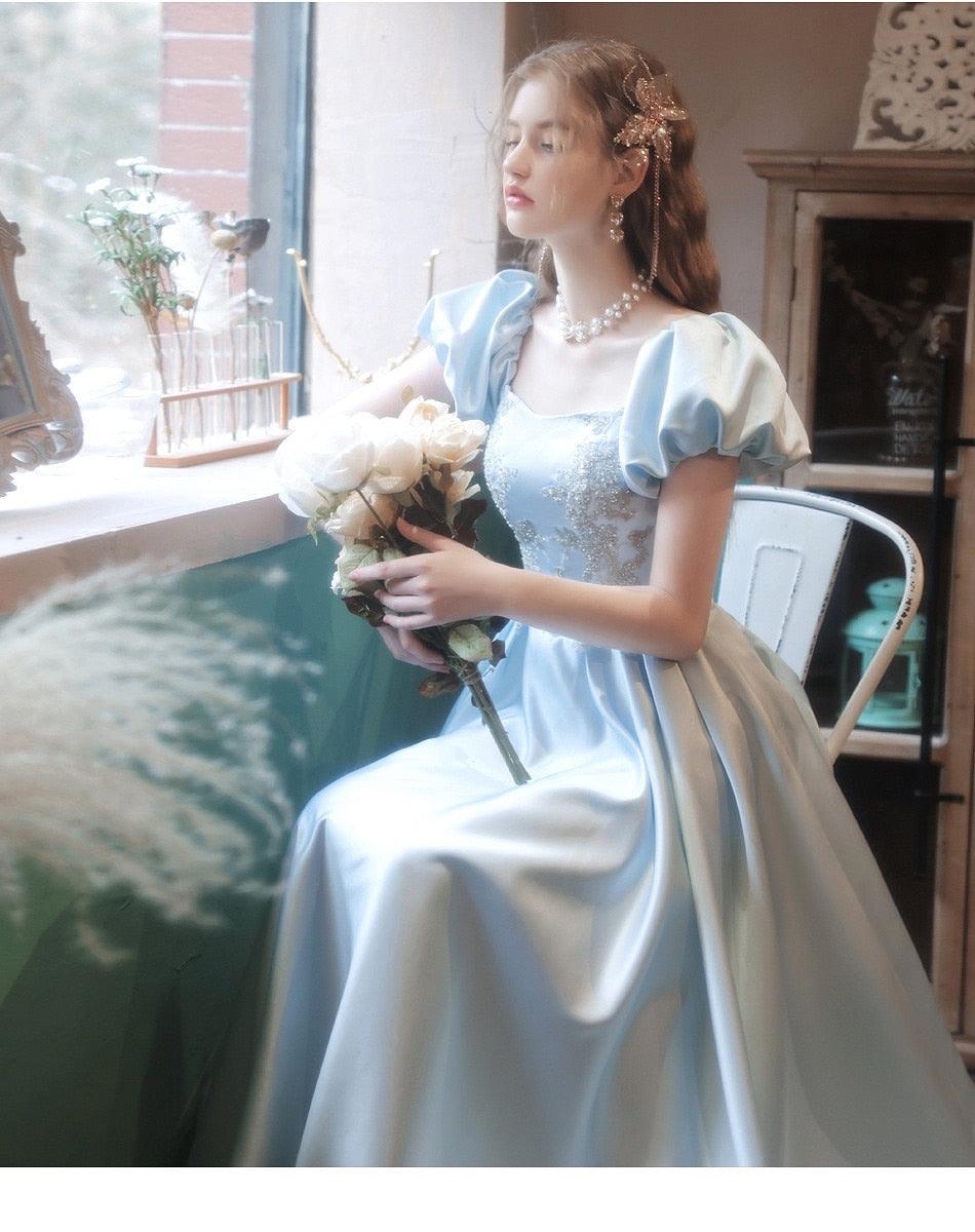 Icy Glacier in the Night Fairycore Cottagecore Princesscore Formal Prom Dress - Starlight Fair