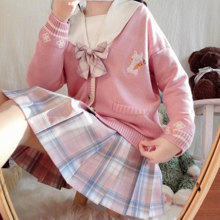 Carrot Cupcake Bunny Fairycore Cottagecore Princesscore Cardigan Sweater Top - Starlight Fair