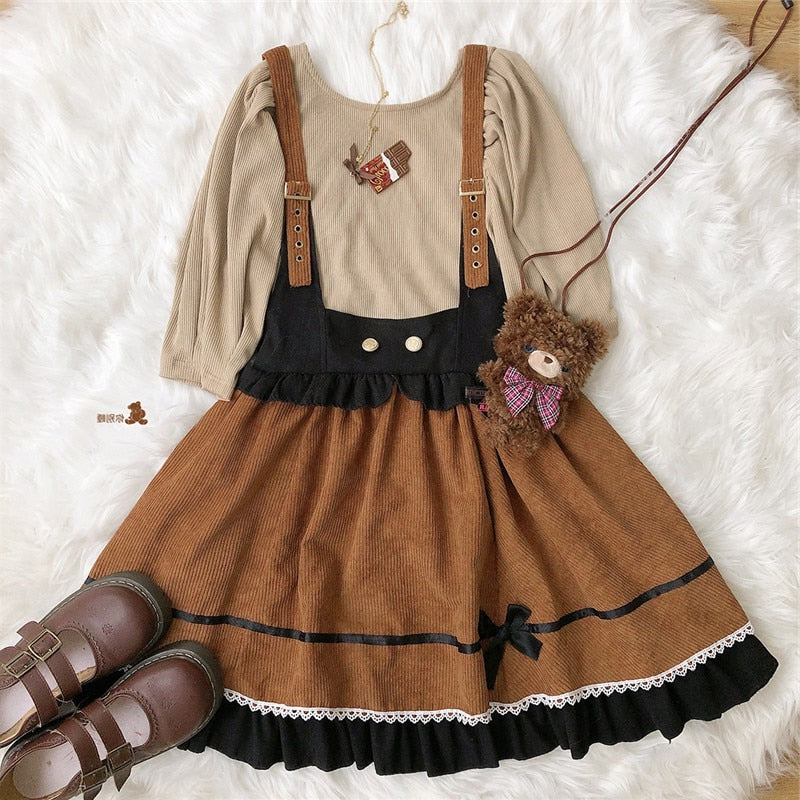 In Love Cottagecore Princesscore Fairycore Princesscore Coquette Soft Girl  Kawaii Dress Overalls Skirt