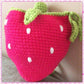 Hand-Crocheted Pure Cotton Strawberry Snacking Cottagecore Fairycore Princesscore Coquette Kawaii Mini Bag - Starlight Fair