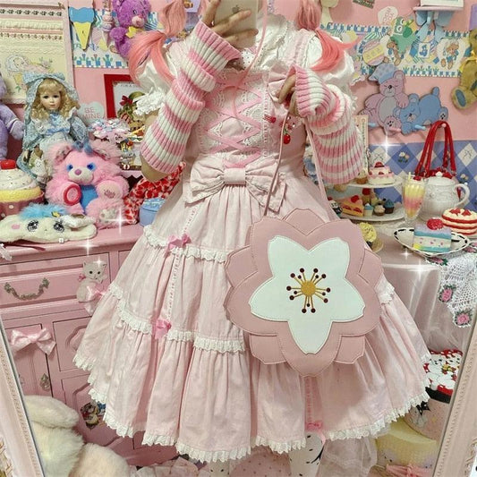 Sakura Blossom Rondo Kawaii Cottagecore Fairycore Princesscore Coquette Bag - Starlight Fair