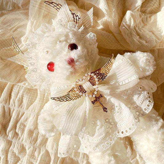 Angelic Winged Bear Friend Cottagecore Fairycore Princesscore Coquette Kawaii Bag - Starlight Fair