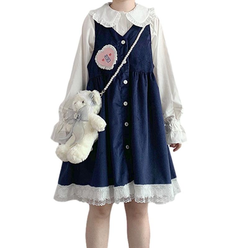 Spring Bells Bunny Fairycore Princesscore Cottagecore Dress - Starlight Fair
