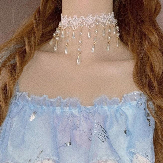 Magical Glacier Girl Fairycore Cottagecore Princesscore Choker - Starlight Fair