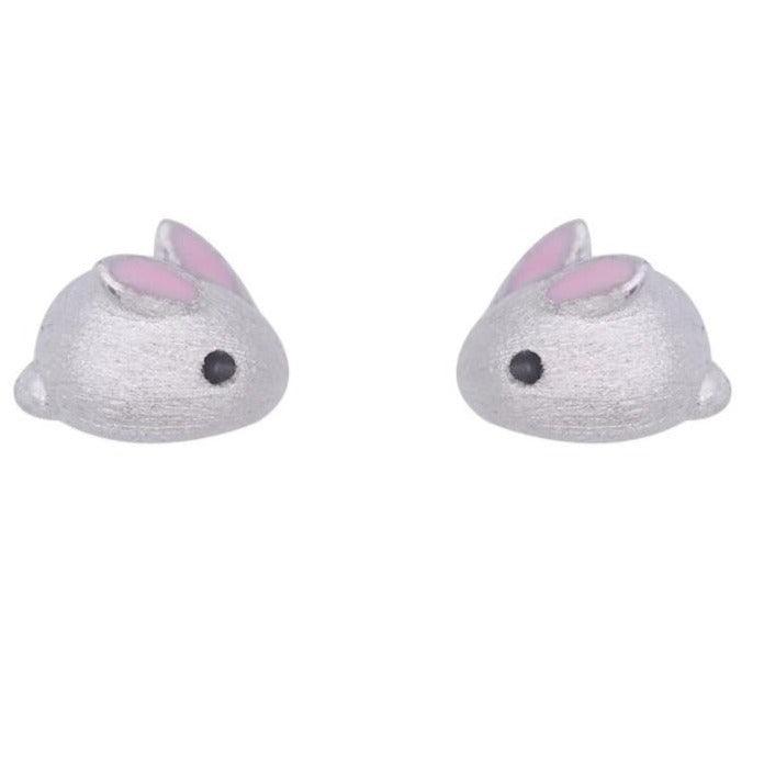 Silver Mini Starlight Twins Bunny Fairycore Cottagecore Princesscore Earrings - Starlight Fair