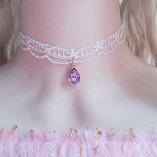 Drop of Starlit Lake Fairycore Cottagecore Princesscore Choker - Starlight Fair