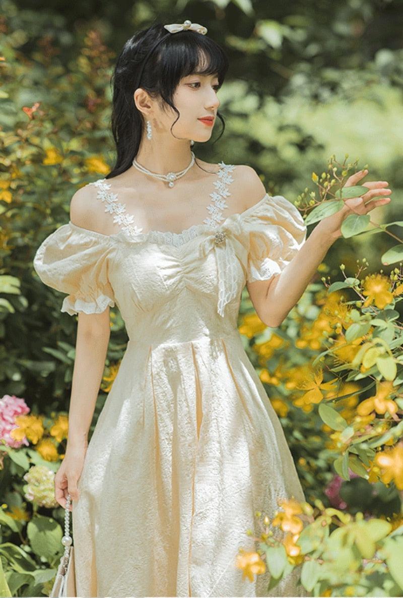 Citrus Sugar Fairycore Cottagecore Princesscore Dress - Starlight Fair