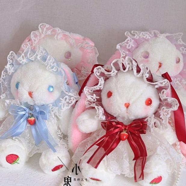 Strawberry Amulet Bunny Friend Kawaii Fairycore Cottagecore Princesscore Coquette Bag - Starlight Fair