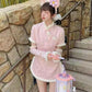 Snow-Dusted Plum Blossom Warrior Fairycore Princesscore Dress with Gloves and Pants Bottoms Set - Starlight Fair