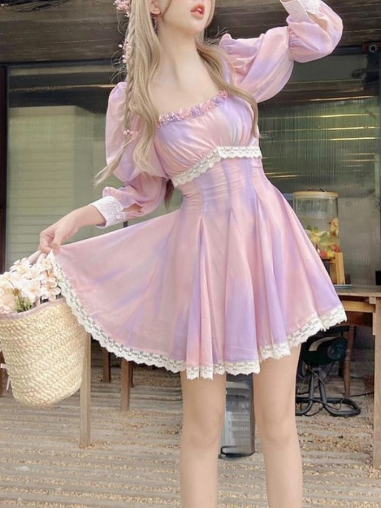 Elena's Daydream Come True Cottagecore Princesscore Fairycore Princesscore Coquette Dollette Angelcore Soft Girl Kawaii Dress